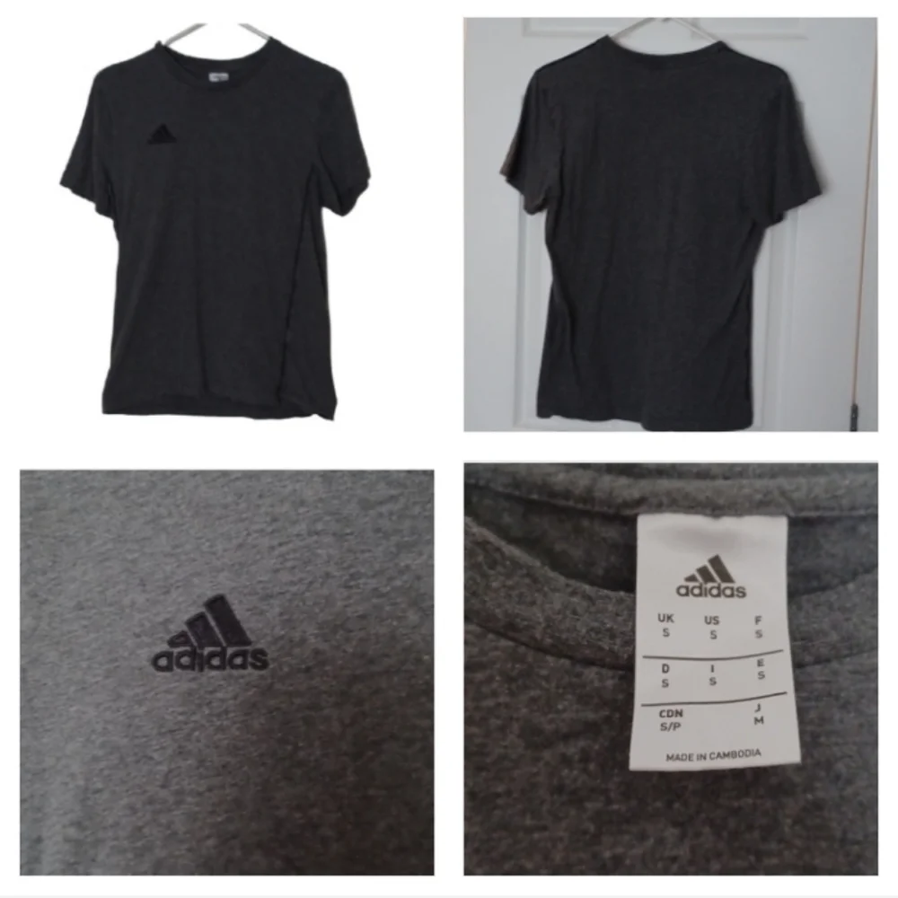 -- Adidas Men's Gray T-Shirt Size Small Casual